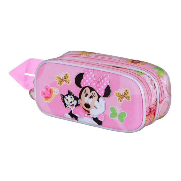 Disney Minnie Mouse Estuche Portatodo 3D Doble Kitten Rosa con Relieve y Doble Compartimento Disney Minnie Mouse Estuche Portatodo 3D Doble Kitten Rosa con Relieve y Doble Compartimento