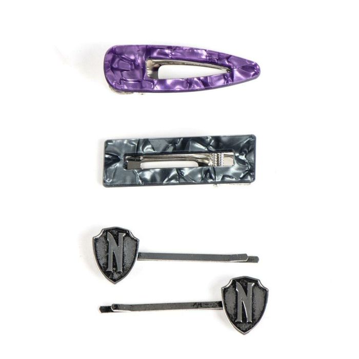 Accesorios pelo clips 4 piezas wednesday 8.0 x 12.5 cm 1 Accesorios pelo clips 4 piezas wednesday 8.0 x 12.5 cm 1