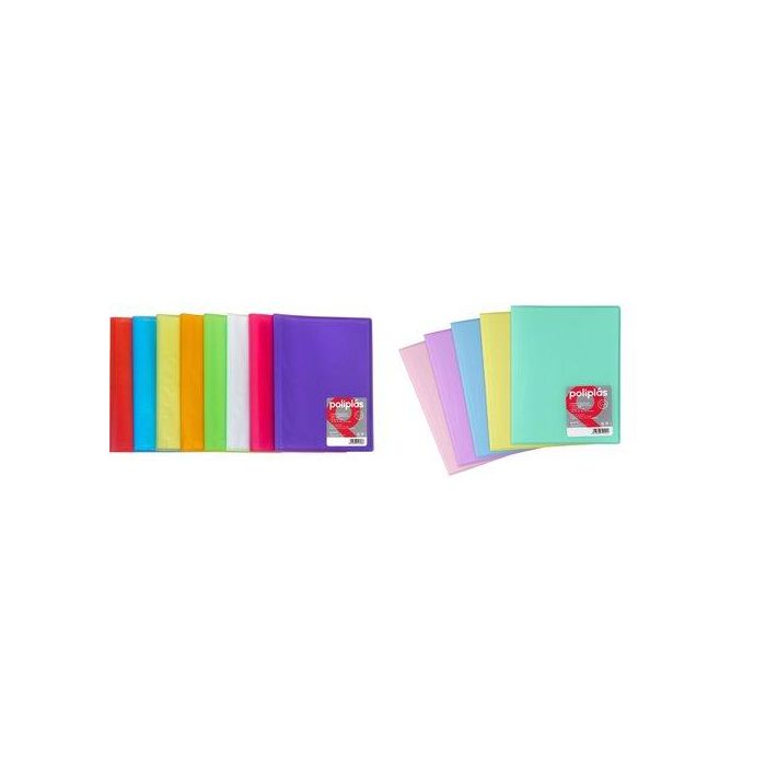 Grafoplás Carpeta de Polipropileno Translúcido con 30 Fundas Soldadas, Folio Naranja