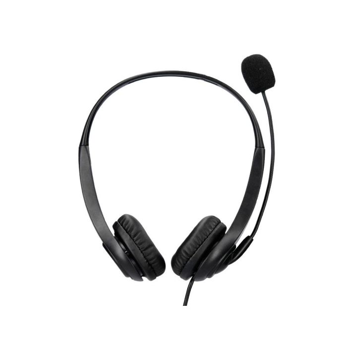 Auricular Q-Connect Biaural Diadema Con Microfono Y Control De Volumen Conexion Usb Cable De 2M Color Negro 2