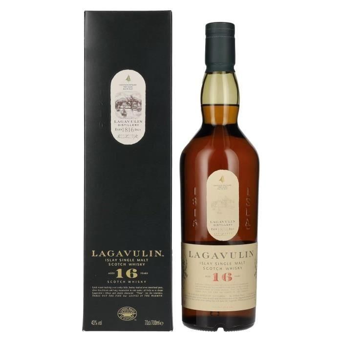 Lagavulin 16 años - Islay Single Malt Whisky - 43% - 70cl + estuche 1