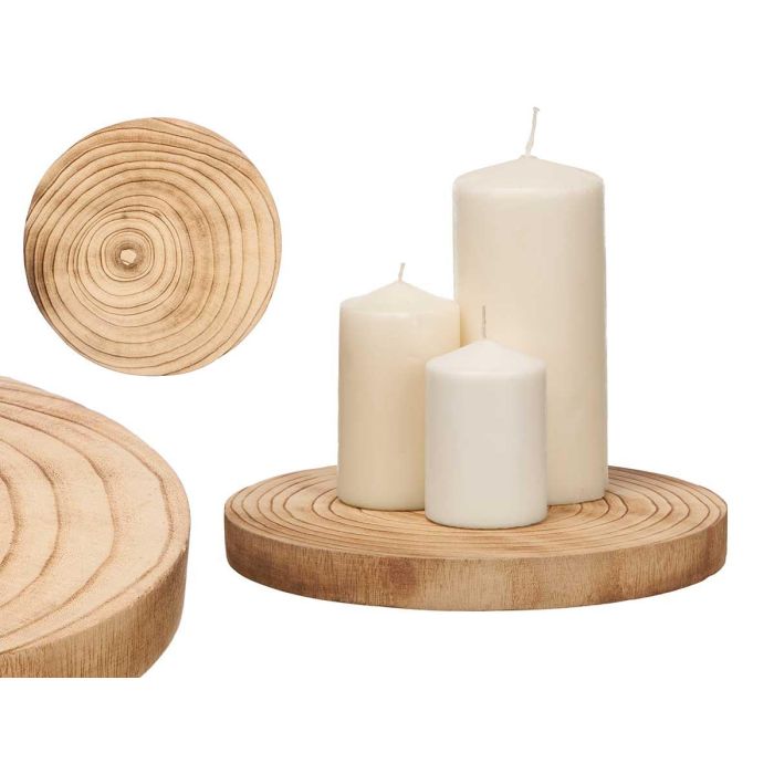 Giftdecor Soporte Decorativo Redondo de Madera Quemada 28.5x3x28.5 cm (12 Unidades) Giftdecor Soporte Decorativo Redondo de Madera Quemada 28.5x3x28.5 cm (12 Unidades)