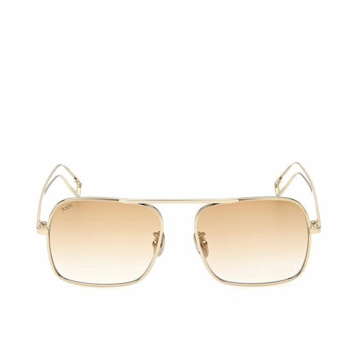 Tod'S Gafas de Sol TO0345 30F Unisex, Cuadradas Metal Dorado, Cristal Marrón Degradado, 140 mm 2