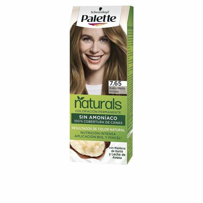 Palette Naturals Color Creme 7.65-rubio medio dorado