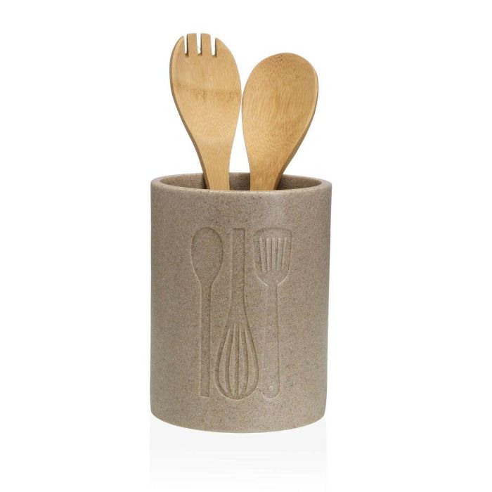 Portautensilios Grande Cocina Beige Versa 13x17.5 cm - Resina Fusion-Chic (2 Unidades) 1 Portautensilios Grande Cocina Beige Versa 13x17.5 cm - Resina Fusion-Chic (2 Unidades) 1