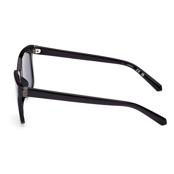 Guess GU00065 01A Gafas de Sol Hombre Adulto Cuadradas, Montura Negro Mate, Cristales Tono Humo. Patilla 150mm, Cristal 53mm 10 Guess GU00065 01A Gafas de Sol Hombre Adulto Cuadradas, Montura Negro Mate, Cristales Tono Humo. Patilla 150mm, Cristal 53mm 10