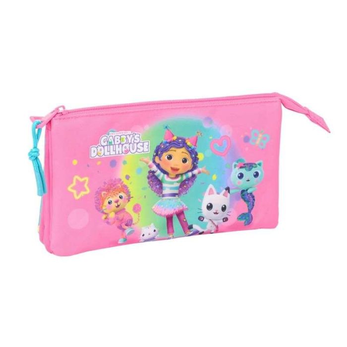 Bolso Escolar Portatodo Safta Triple Gabby S Dollhouse Confetti 120x220x30 mm Bolso Escolar Portatodo Safta Triple Gabby S Dollhouse Confetti 120x220x30 mm