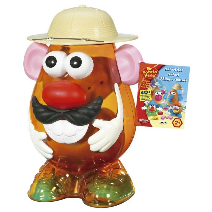 Playskool 20335 Mr. Potato Safari XXL con 2 Patatas (Normal/Mini) y 25 Accesorios de Selva, Animales y Exploradores +2 Años