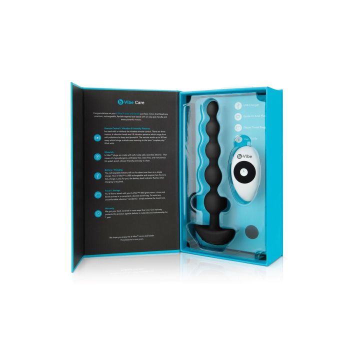 Bolas Anales Negras B-Vibe 9516 Silicona 12 Bolas Anales Negras B-Vibe 9516 Silicona 12