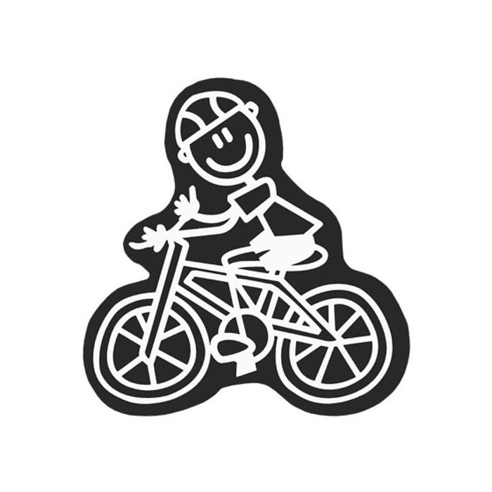 Abc Adhesivo Familia Hombre Bici ADH06679 para Coche