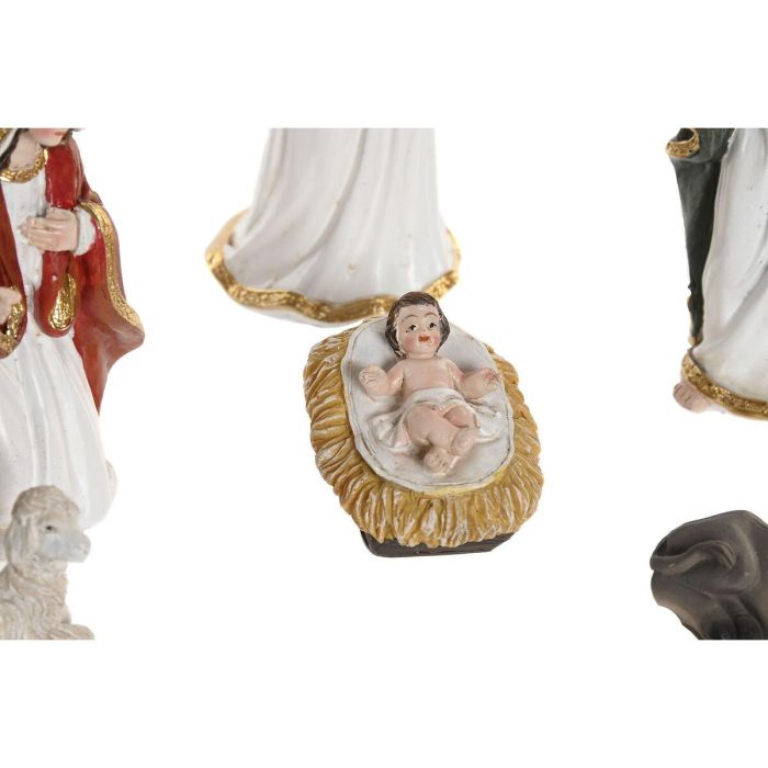 DKD Home Decor Nacimiento de Navidad Tradicional, Set de 8 Figuras Decorativas de Resina Multicolor, 4x12x5 cm 2
