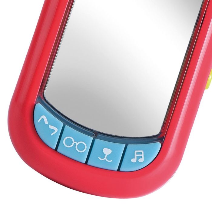 Tachan Teléfono Bebé Interactivo con Espejo, Filtros para Selfies (Nariz Perro, Orejas Gato) y 7 Melodías para +6 Meses. Incluye Pilas AAA. 2