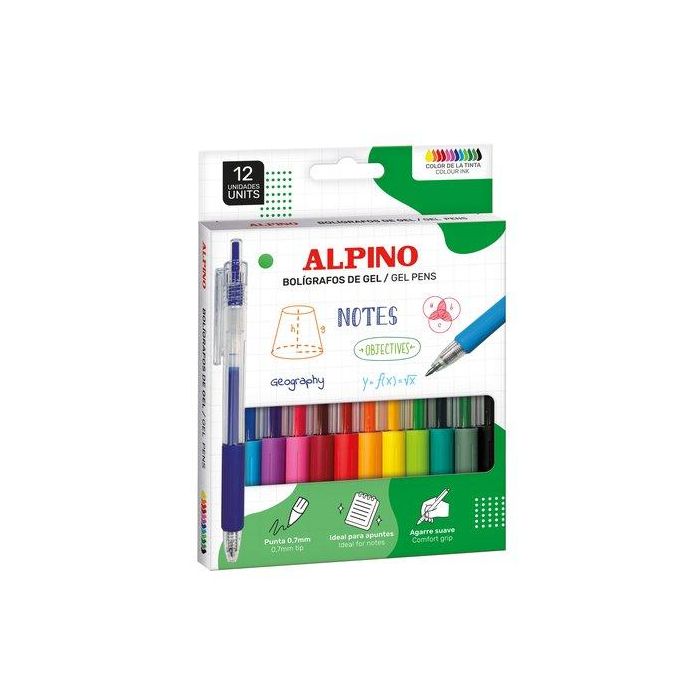 Boligrafo Alpino Rainbow Line Gel 0,7Mm Estuche De 12