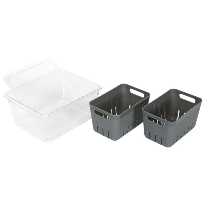 Cook Concept Caja con 2 Cubetas Nevera para Frutas y Verduras 22,5x17,5 cm 6