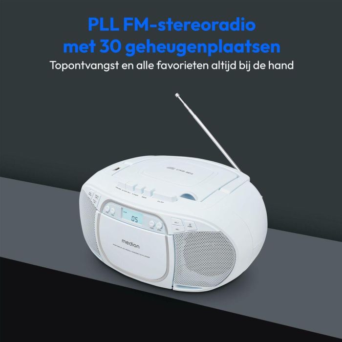 Medion MED4061275227482 Radio CD FM 2x2.2W RMS Azul 11 Medion MED4061275227482 Radio CD FM 2x2.2W RMS Azul 11