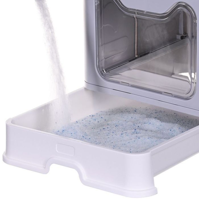 Arenero para Gatos Diamentiq Yoko Blanco Gris Plástico 5 Arenero para Gatos Diamentiq Yoko Blanco Gris Plástico 5