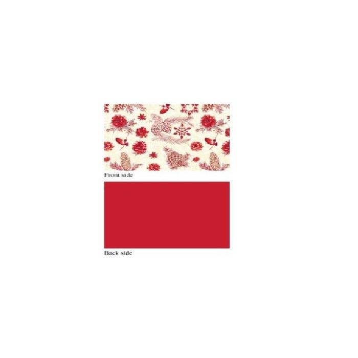 Individual Navidad Tradicional DKD Home Decor Beige Rojo 30 x 0.2 x 45 cm (12 Unidades)