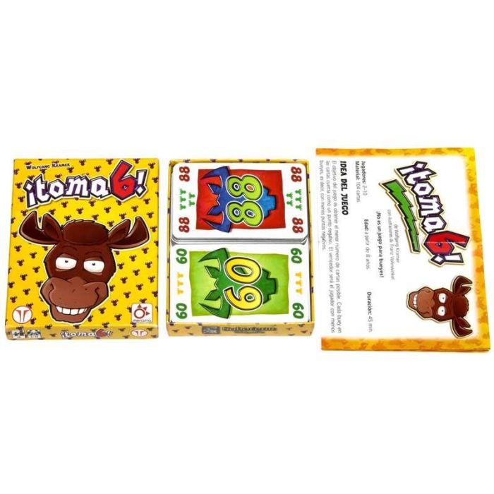 Mercurio Juego ¡Toma 6! Edición Clásica, 104 Cartas para Jugar en una de las 4 Filas 5