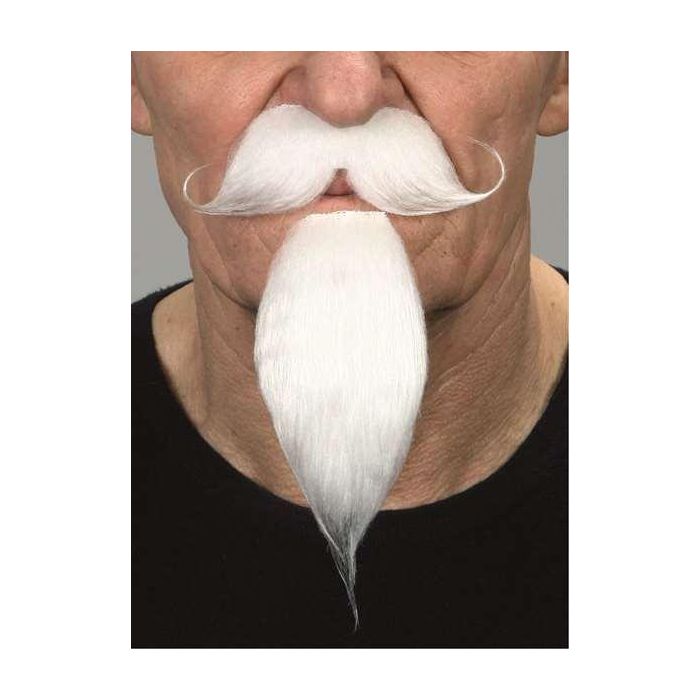 Barba y perilla adulto blanca talla única 1 Barba y perilla adulto blanca talla única 1