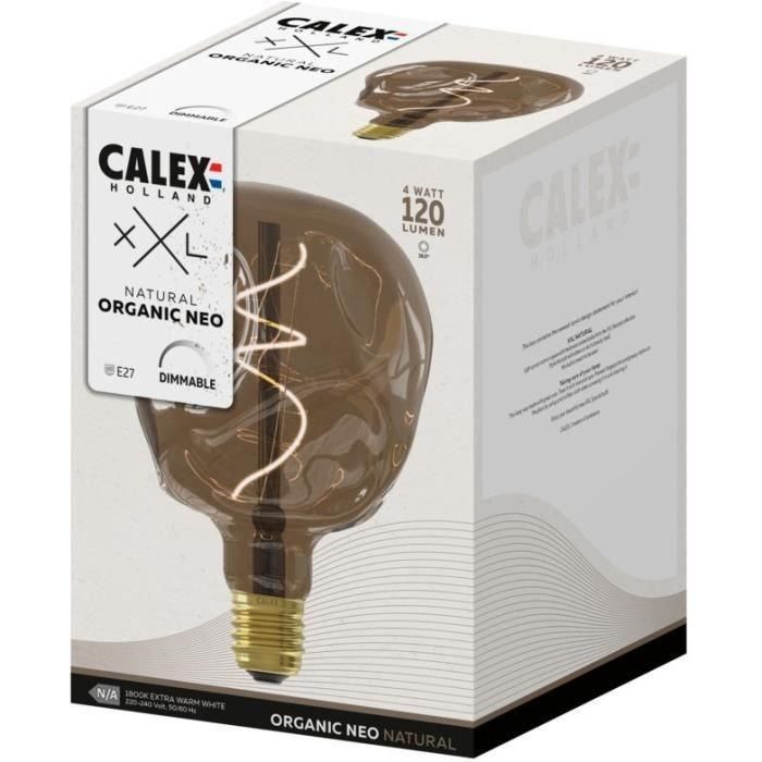 Bombilla LED E27 - CALEX - G125 NEO ORGANIC - Filamento flexible - 4 W - 120 lm - 1800 K - Regulable - Natural 3 Bombilla LED E27 - CALEX - G125 NEO ORGANIC - Filamento flexible - 4 W - 120 lm - 1800 K - Regulable - Natural 3