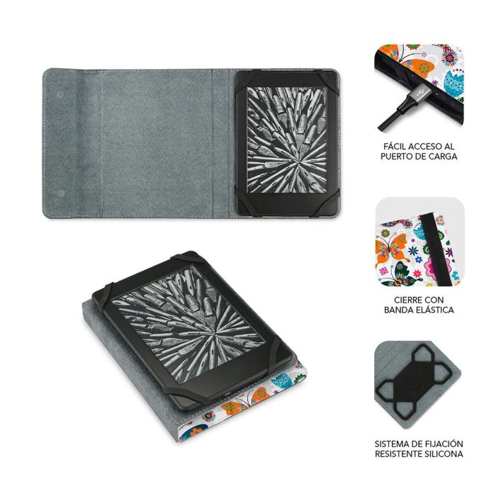 Subblim Funda Clever Ebook Case para eReader 6 Pulgadas Diseño Mariposas 17
