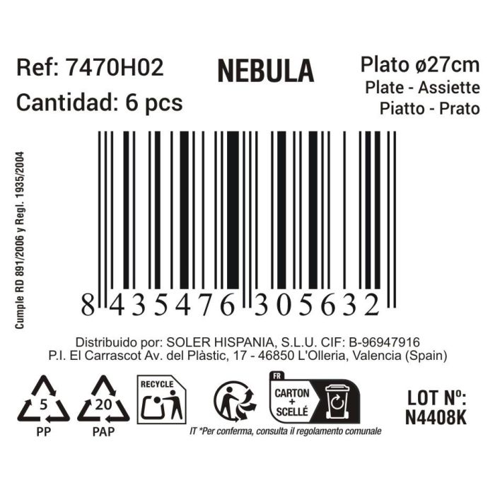 Plato Ø27Cm "Nebula" Md (12 Unidades) 2