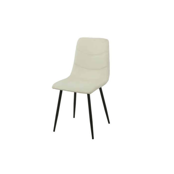 Silla Romimex Blanco Terciopelo Metal 45 x 89 x 55 cm