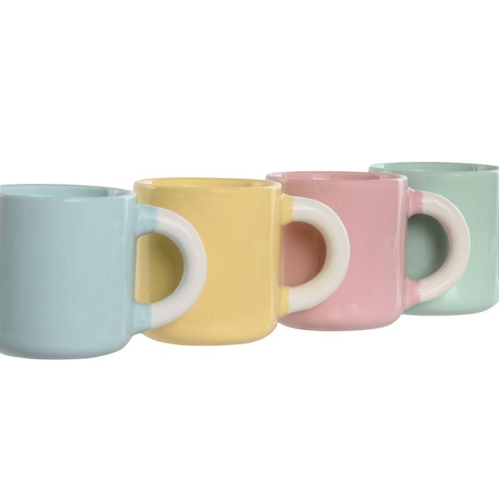 Cafe Scandi DKD Home Decor Rosa Azul 5.8 x 6.2 x 6 cm Set de 4 3