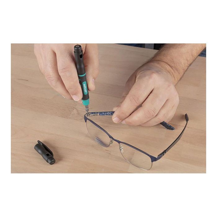 Wolfcraft Mini Atornillador de Bolsillo Tipo Bolígrafo con 4 Puntas Dobles Reversibles para Reparaciones Pequeñas 1