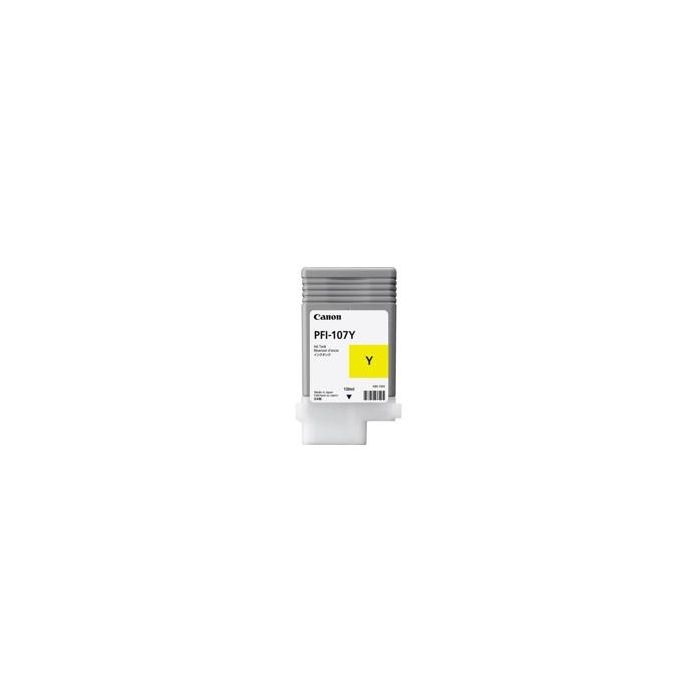 Canon PFI-107Y Cartucho de Tinta Amarilla para iPF670, iPF680, iPF685, iPF770, iPF780, iPF785