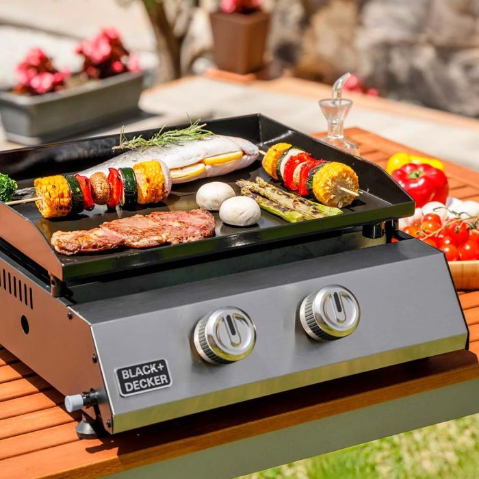 Plancha de gas bxop4900e con 2 quemadores 2