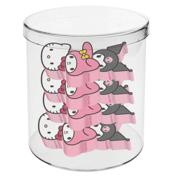 Hello Kitty Cubo con 12 Gomas de Borrar Mix Multicolor