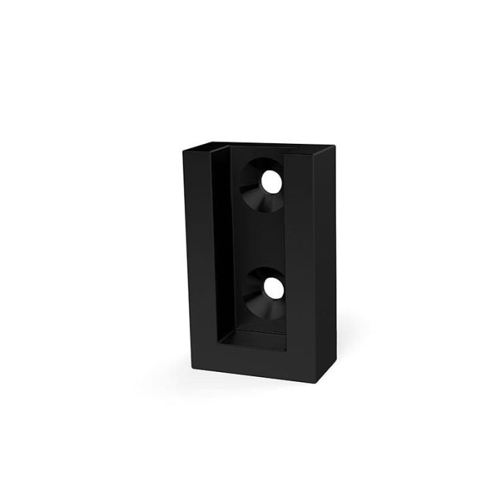 Soporte Tubo Lateral Eco 30-12 Disponible En Acabados Plata Mate, Mocca, Blanco, Negro Y Grafito Acabado Negro Herrajes Alk