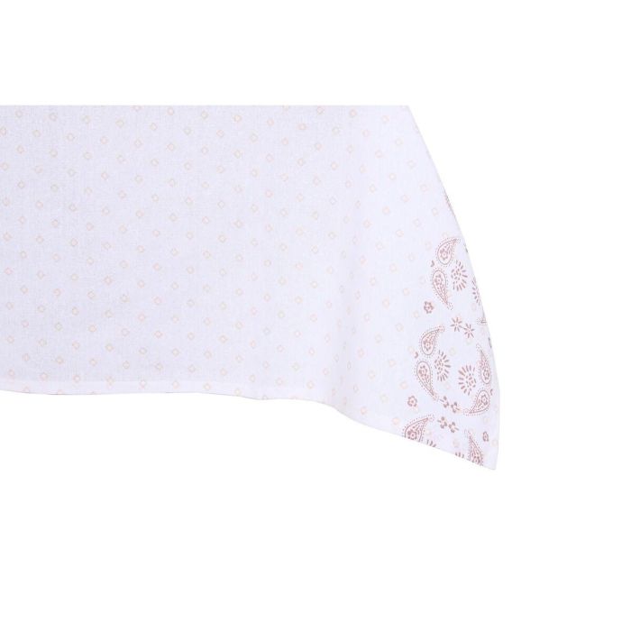 Mantel y servilletas DKD Home Decor 150 x 250 x 0,5 cm Rosa Blanco (2 Unidades) 2