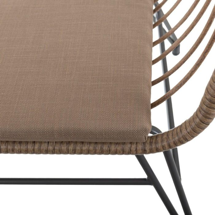 Sillón de jardín Ariki 121 x 62 x 76 cm ratán sintético Acero Grafito 2 Sillón de jardín Ariki 121 x 62 x 76 cm ratán sintético Acero Grafito 2