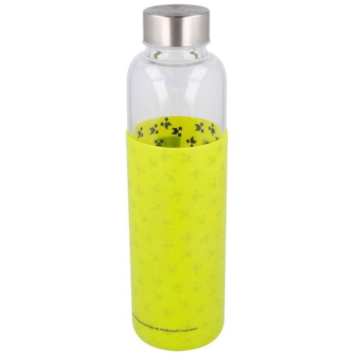 Botella cristal Minecraft funda silicona 585ml 1 Botella cristal Minecraft funda silicona 585ml 1