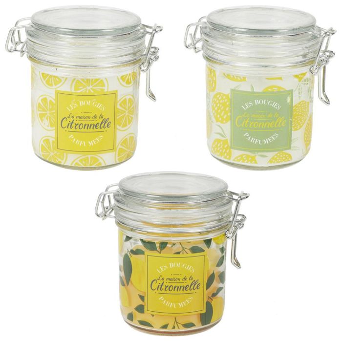 Home Deco Factory Vela Citronela Antimoustique Tarro Vidrio 135g Duración 34h 11x8x10cm 2