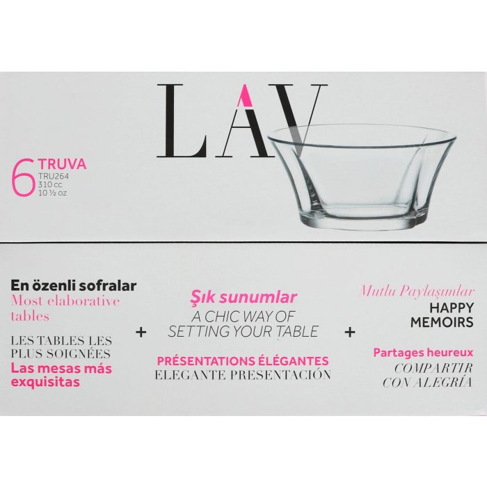 Lav Set 6 Bols 295 cc - 12 cm Colección Truva (8 Cajas) 6