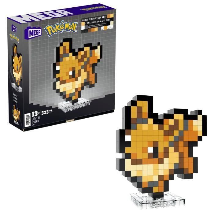 Mega-Pokémon-Eevee-Retro Pixel Art Juego de construcción de 323 piezas - MEGA Pokémon - HTH78 Mega-Pokémon-Eevee-Retro Pixel Art Juego de construcción de 323 piezas - MEGA Pokémon - HTH78