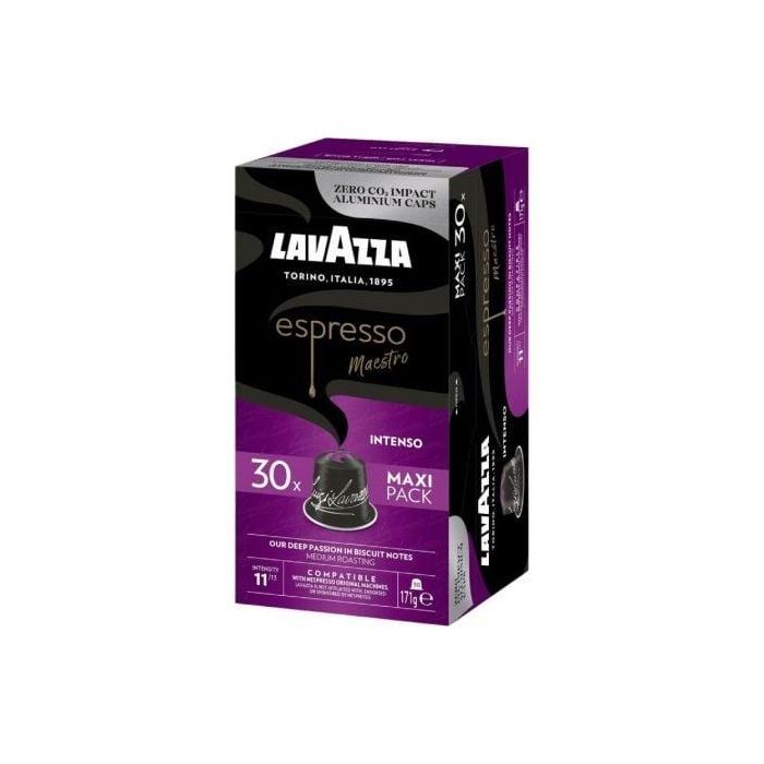 Lavazza 8685 Cápsulas de Café Espresso Maestro Intenso para Nespresso, Sabor Cacao y Caramelo, Intensidad 11/13, Caja 30 Cápsulas de Aluminio. Lavazza 8685 Cápsulas de Café Espresso Maestro Intenso para Nespresso, Sabor Cacao y Caramelo, Intensidad 11/13, Caja 30 Cápsulas de Aluminio.