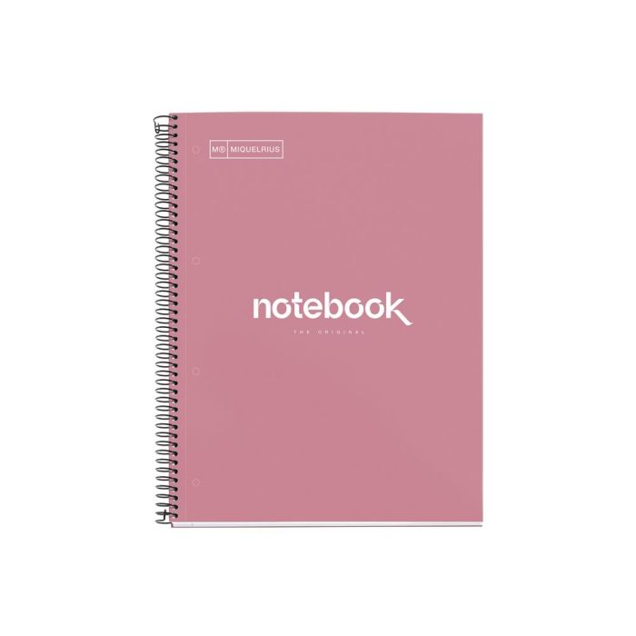 Cuaderno Espiral Miquelrius Notebook Emotions Rose Dust Tapa Forrada Din A4 Microperforado 80 Hojas 90