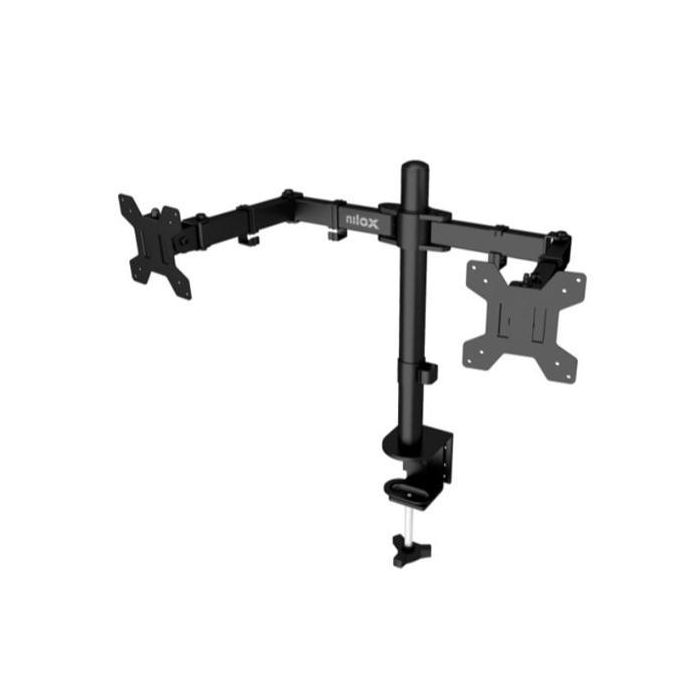 Nilox Soporte De Mesa Giratorio 2 Brazos Para Monitor 16 kg Hasta 32" Negro