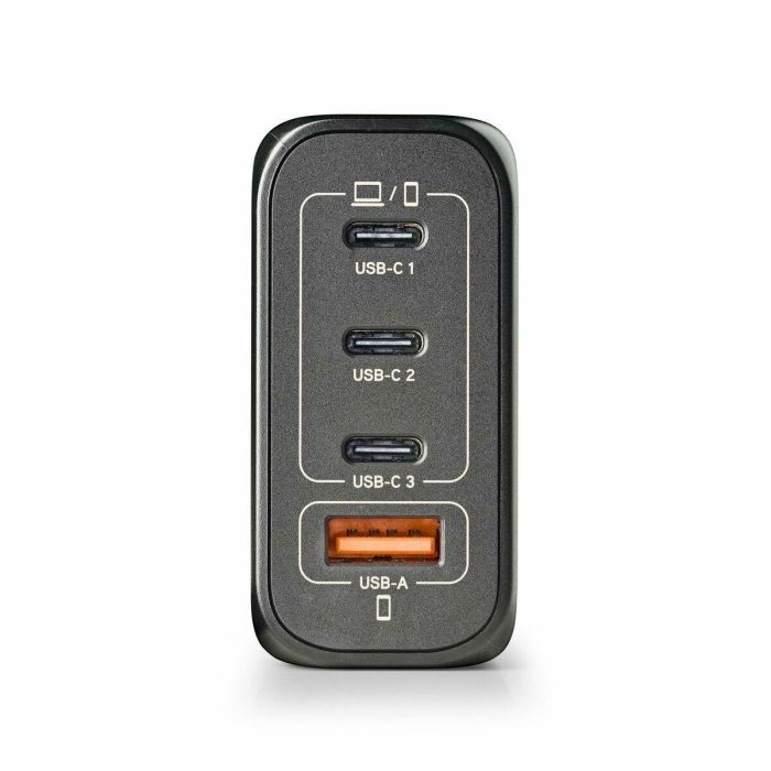 NGS BUD140W Cargador de Pared Ultrarrápido 140W GaN con 4 Puertos (3x USB-C PD3.1, 1x USB-A QC3.0) para Portátiles, Smartphones, Tablets 3