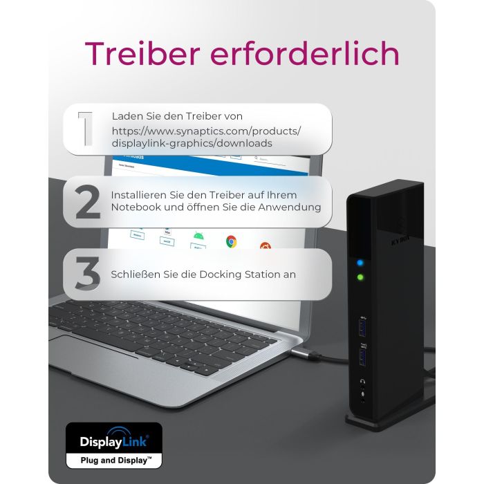 ICY BOX IB-DK2251AC Docking Station USB-C/USB 3.0 11 en 1 Conectividad Alámbrica Gigabit Ethernet Negro 4