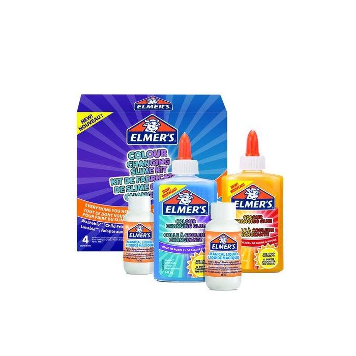 Elmer's KIT COLOR CHANGE SLIME 2109487 - Pegamento líquido, Azul y Amarillo, 147 ml