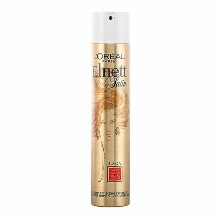 L'Oréal Paris ELNETT Laca Fijación Normal 300ml Spray - Peinado Duradero, Acabado Natural Sin Residuos, Para Todo Tipo de Cabello 1