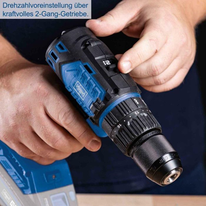 Scheppach Taladro-destornillador de percusión sin escobillas IXES 20V, Par 60 Nm, Portabrocas 13mm - Sin Batería ni Cargador SCH4046664218043 8