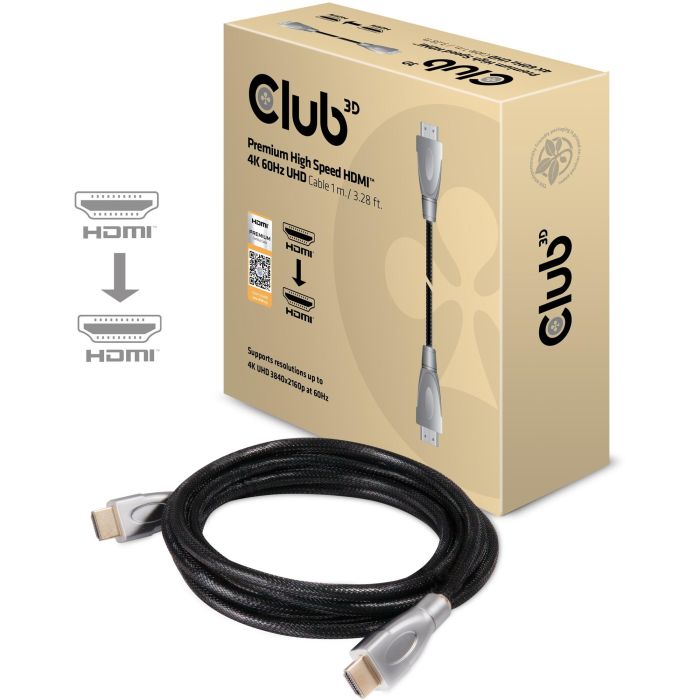 Club3D Cable HDMI 2.0 High Speed 4K 60Hz UHD 1 metro 1 Club3D Cable HDMI 2.0 High Speed 4K 60Hz UHD 1 metro 1