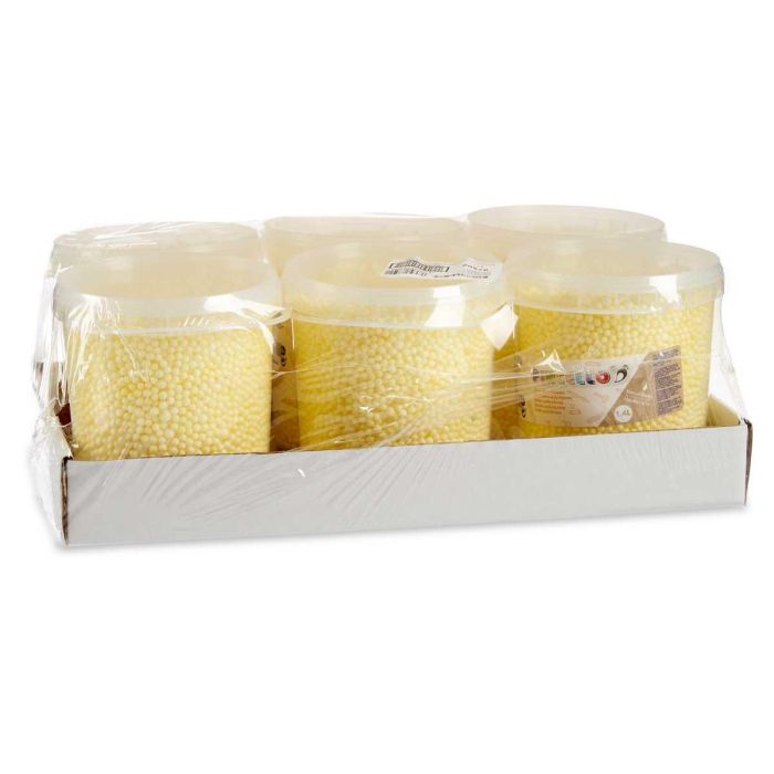 Pincello Bote de Bolas de Poliestireno Amarillo 13.5x14x14 cm (6 Unidades) 2 Pincello Bote de Bolas de Poliestireno Amarillo 13.5x14x14 cm (6 Unidades) 2