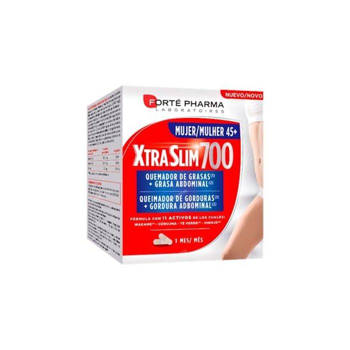 FORTE PHARMA Xtraslim 700 45+ Adelgazante Quema Grasa Rápida, Pesa hasta 700 kcal/día, 120 Cápsulas